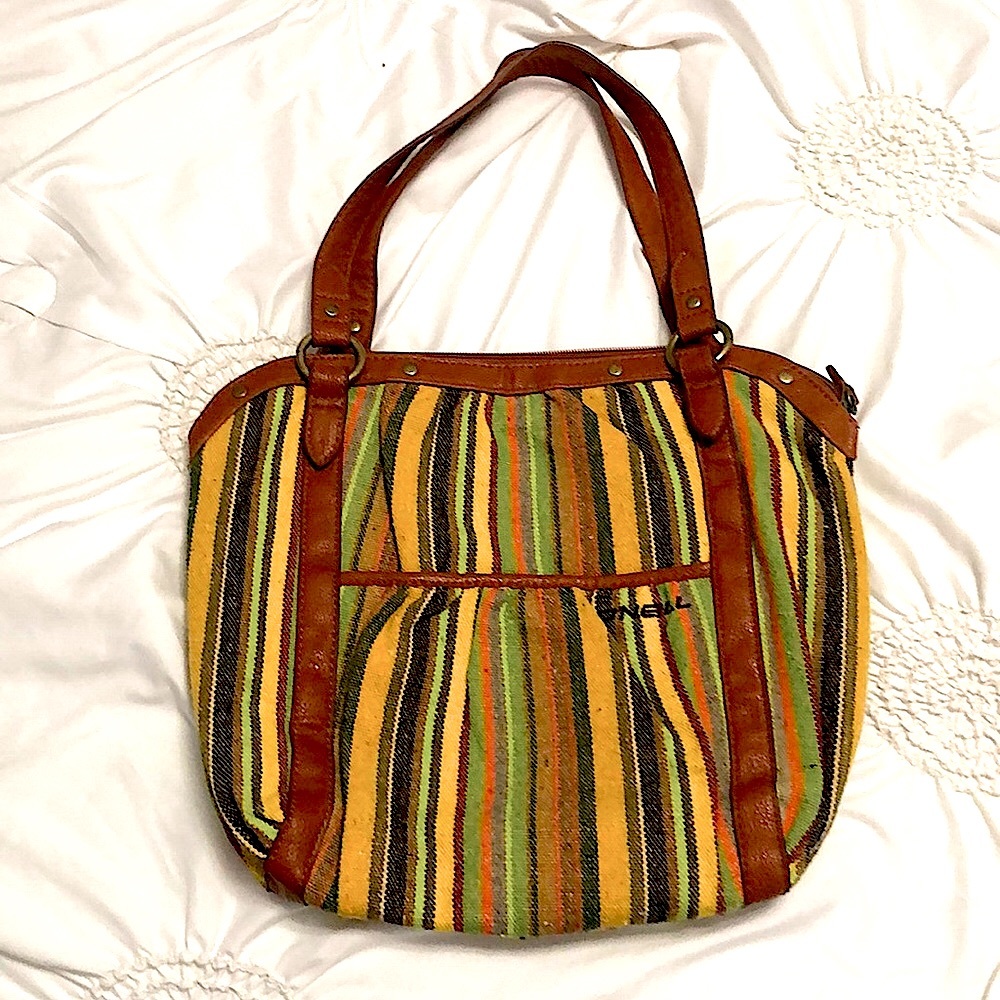 O’NEILL STRIPE CANVAS  SHOULDER BAG